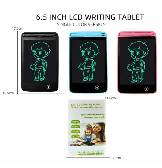 Free Shipping: 3 Color LCD Writing Tablet (6.5 inch) - Perfect Toy for Kids Aged 3-5