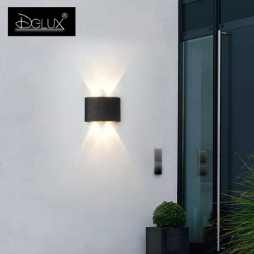 DGLUX High Performance Aluminum IP65 Waterproof 4W LED Wall Lamp for Home Garden Outdoor Decoration