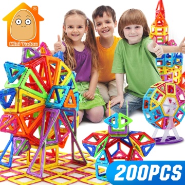 Mini 200PCS-46PCS Magnetic Designer Constructor Toy For Boys Girls Magnetic Building Blocks Magnet Educational Toys For Children