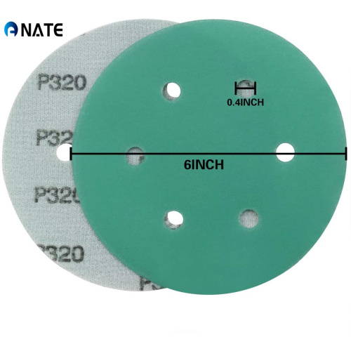 ऑटोमोटिव ग्रीन सैंडपेपर डिस्क वाटरप्रूफ अपघर्षक डिस्क