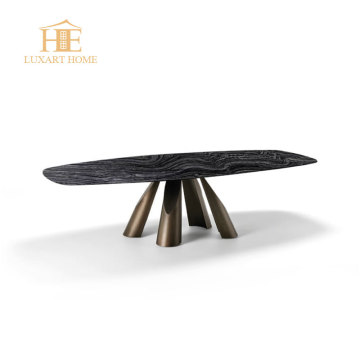 Luxury Modern Carrara White Marble Round Dining Table