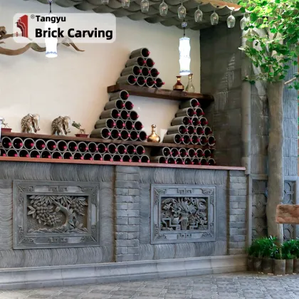 Plum Blossom Bamboo Brick Sculpture