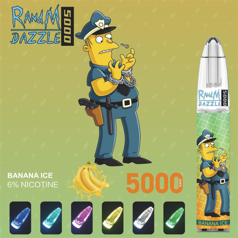 Factory Price Randm Dazzle 5000 Puffs Rgb Light Glowing Disposabl
