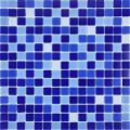 Piscina clásica Mosaicos de azulejos de vidrio azul marino