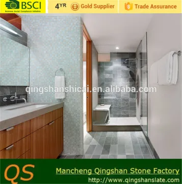 greenwish grey slate bathroom wall floor tiles 30x30