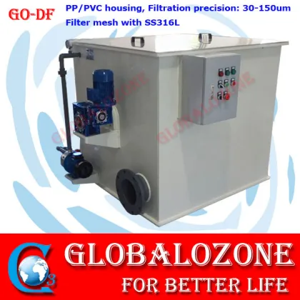 water drum filter fish pond