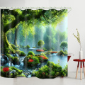waterproof walk in shower curtain
