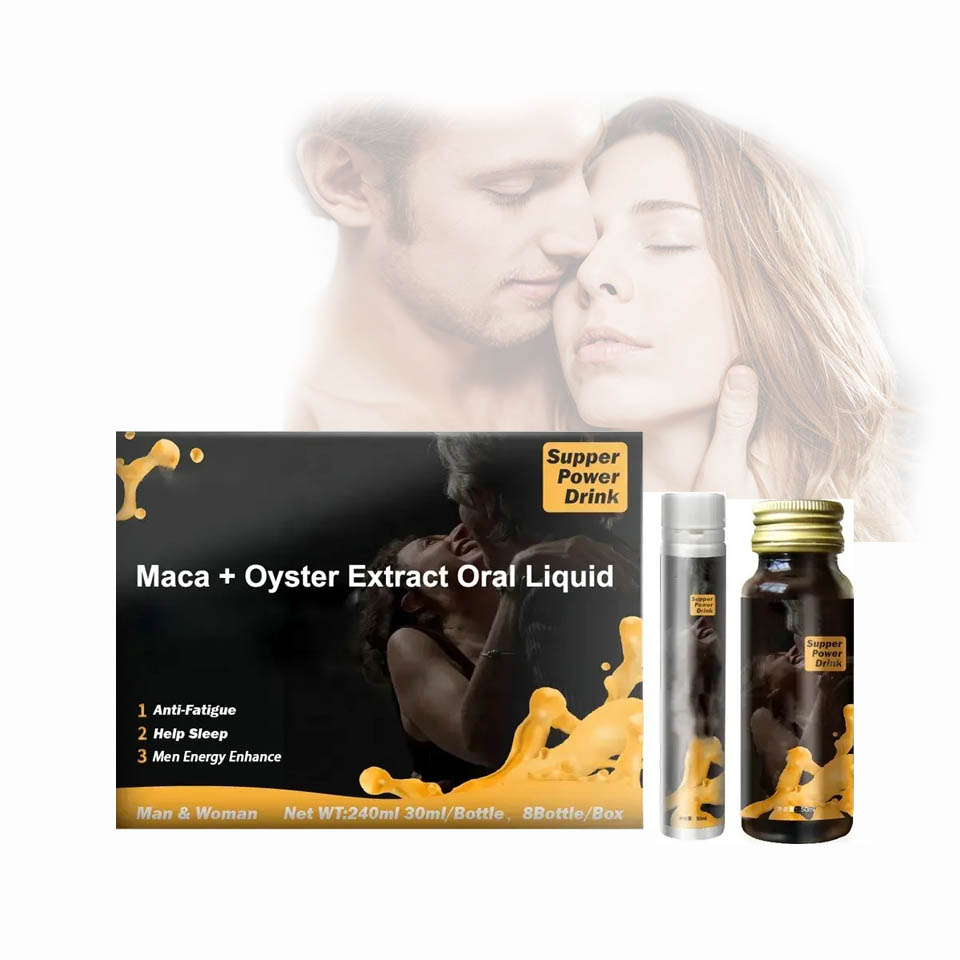 OEM/ODM Vegan Natural Herbal Anti-Fatigue Energy Support Ginseng Maca Oyster Extract Men Oral Liquid Boost Immunity