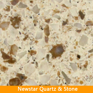 NQ3014Y--Newstar multi color Golden Coast Natural Stone Type Artificial Quartz Cheap Slab