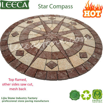 Porphyry Star Compass Garden Paving Stone