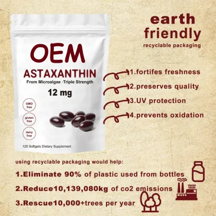 OEM Astaxanthin 12mg with MCT Oil Softgels