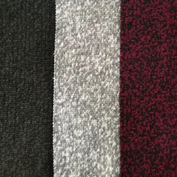 Knitted jacquard boucle wool fabric