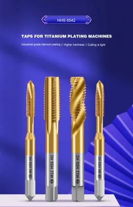 HSS-E M35 Tin Coated Spiral Fluted Machine Taps M3-M10