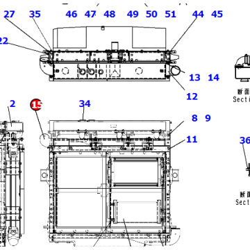 569-03-89192 AIR COOLER FOR HD465-7 569-03-88109 569-03-88109