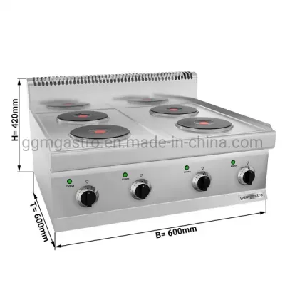 OEM Commercial Kitchen Equipment Electric Stove 4X Plates Round (10.4 kW)