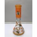 Glass Beaker Bongs with Beautiful Orange Bees Pattern