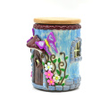 Rose House House Polymer Clay Tobacco Storage Jar