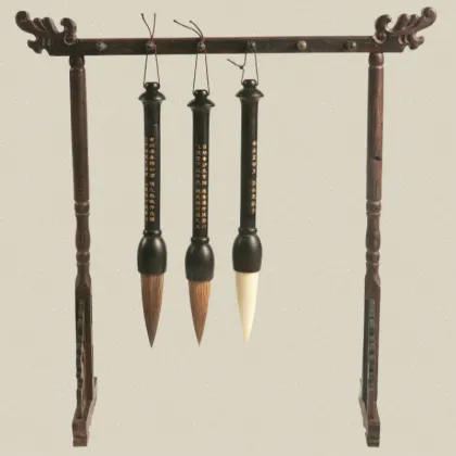 Calligraphy Brush Chinese Large Woolen Wolf Rabbit Hair Painting Brush Hopper Shaped Writing Brush for Couplets Calligraphy