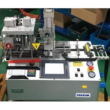 Máquina cortadora de cinta en ángulo automática con orificio de perforación