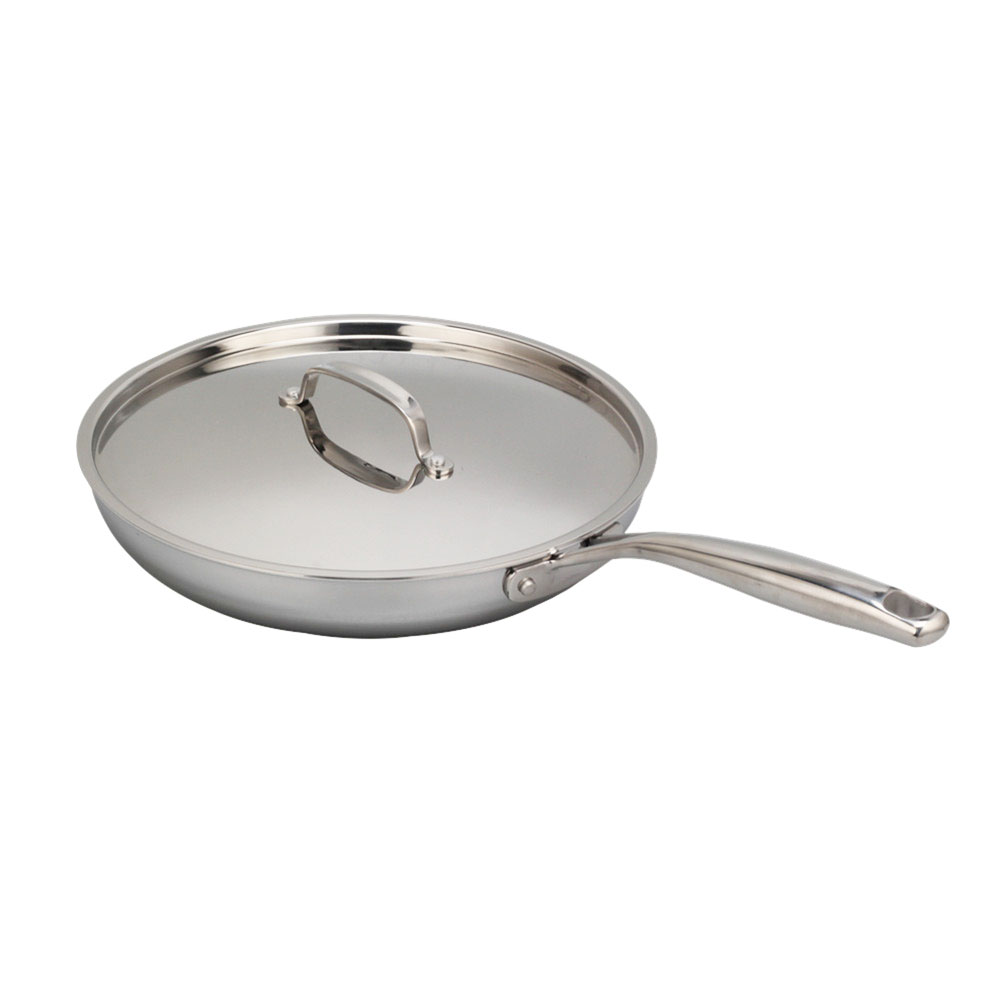 Stanton Trading 9 Tri-Ply Stainless Steel Induction Ready Fry Pan with Hollow Handle and Hanging Hole, 9 inch -- 1 per Each