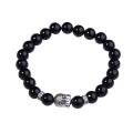 Perles de prière bouddhisme pierres précieuses onyx noir 8MM