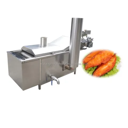 Conveyor Belt Continuous Deep Fryer Machine for Burger King French Fries and Chicken