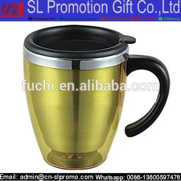 Promotional 16 Oz Double Wall Plastic Stainless Steel Thermal Mug
