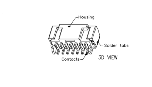 AW2013R-MX-XP 2,00 mm Pitch 90 ° Serie connettore Wafer SMT