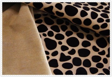 Flocked PU leather fabric for shoes and boots