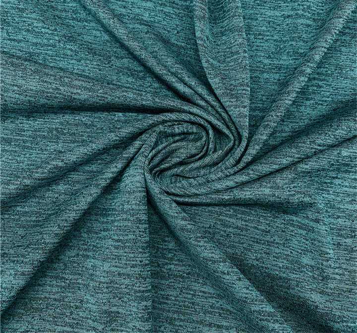 Cationic melange single jersey fabric for sportswear