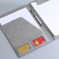 Carpeta de archivos de organizador de cartera de cartera de negocios A4 PU de PU