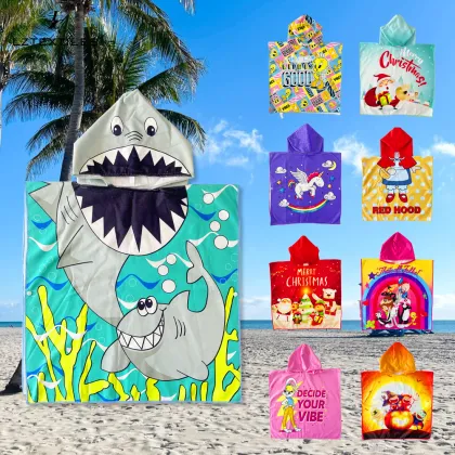 Wholesale Toddler Hoodie Towels & Kids' Poncho Beach Towels