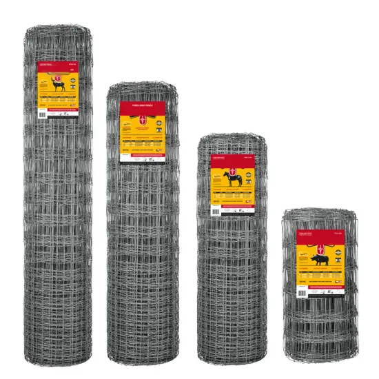 High Tensile Galvanized 12.5 GAUGE 8' Fixed Knot Field Fence for Deer