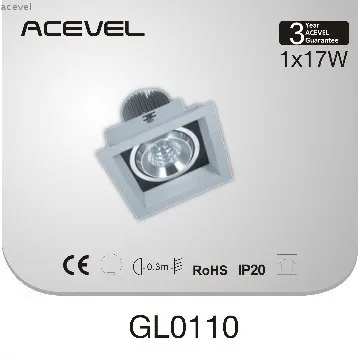 17w/one head embedded led Grille lights