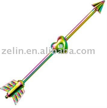 arrow design body piercing jewelry ear plug tunnel jewelry