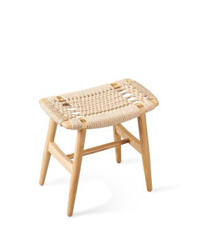 ​​Scandinavian Minimalist Stool with Wabi-Sabi Touch for Office Lounge​​