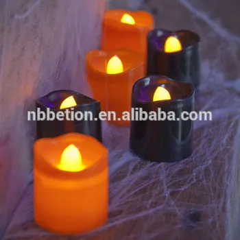 halloween led tealight candle yellow flicking led tealight candle led tealight