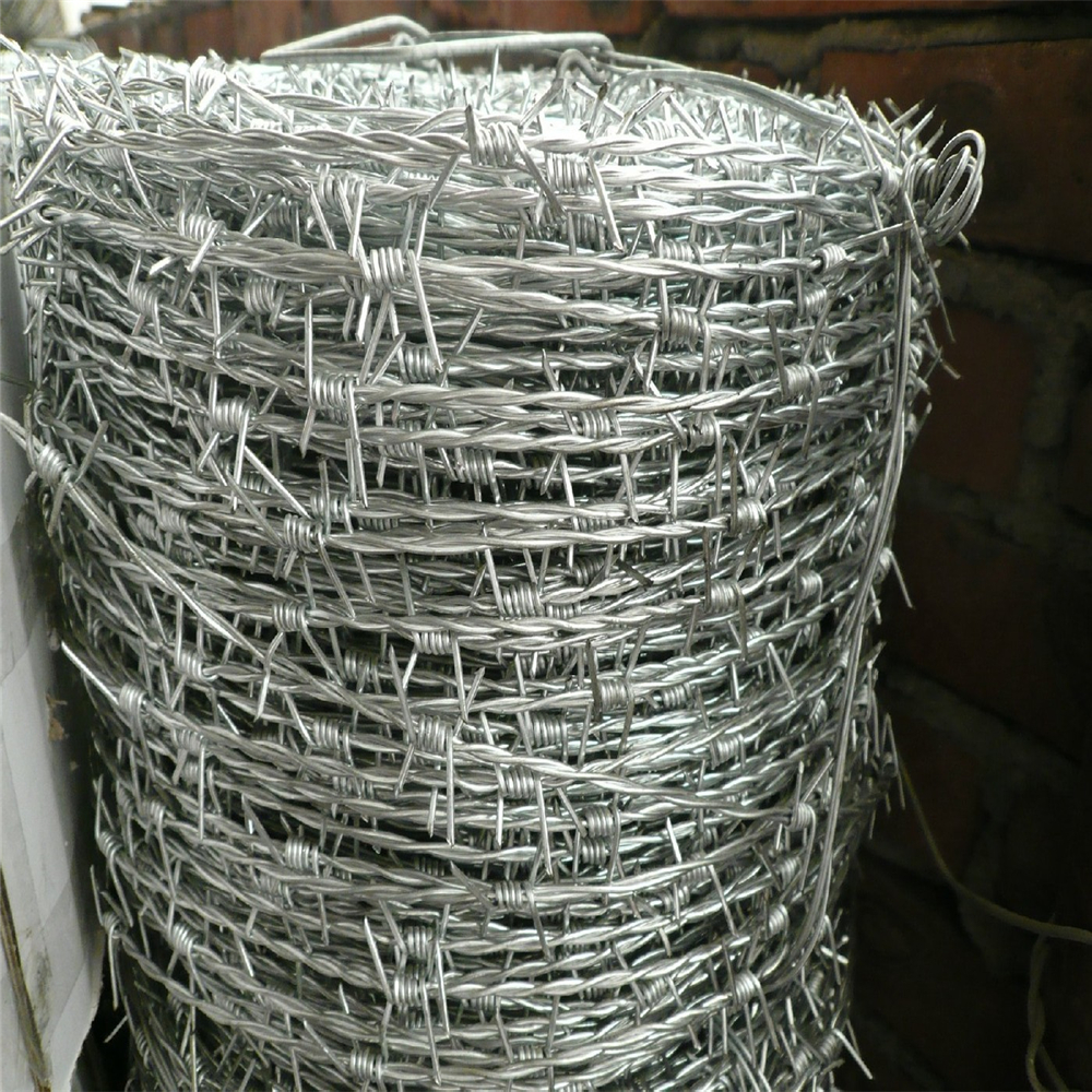 Galvanized 2mm double twist barbed wire roll for sale