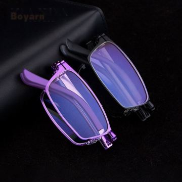 Boyarn Metal Anti -Plue Light Classes للرجال - نظارات بعيدة النظر مع Diopters +0.0 إلى +4.0