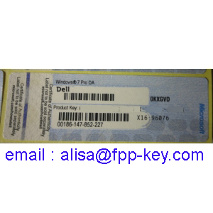 MS Windows 7 Professional Dell/HP OEM Coa sticker