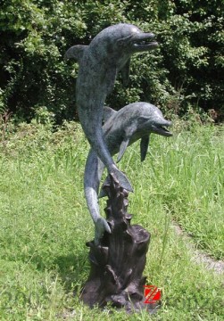 large metal decorative dolphin statue for garden decor