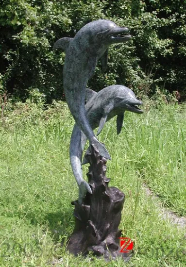 large metal decorative dolphin statue for garden decor