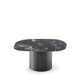 Marble stainless steel end table