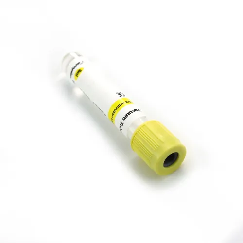 Желтая верхняя одноразовая вакуумная трубка для сбора продукта