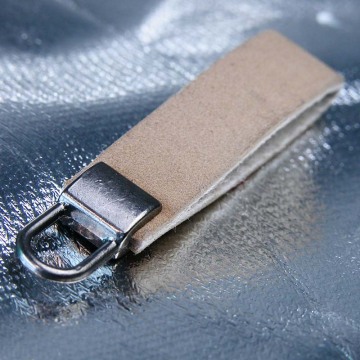 Zinc Alloy Zip Puller with Leather Belt
