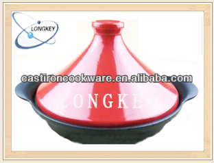 2014 Red Cast Iron Tagines / Tajine