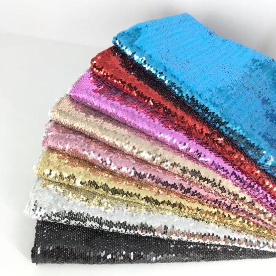 CRF0715-1 Double Side Revised Printed Sequin Fabric