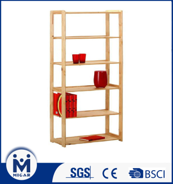 Hot sale pine wooden rack modern display shelf S04