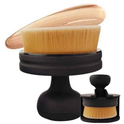 Synthetic foundation makeup brush