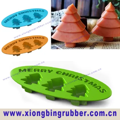 Silicone christmas tree cake mould